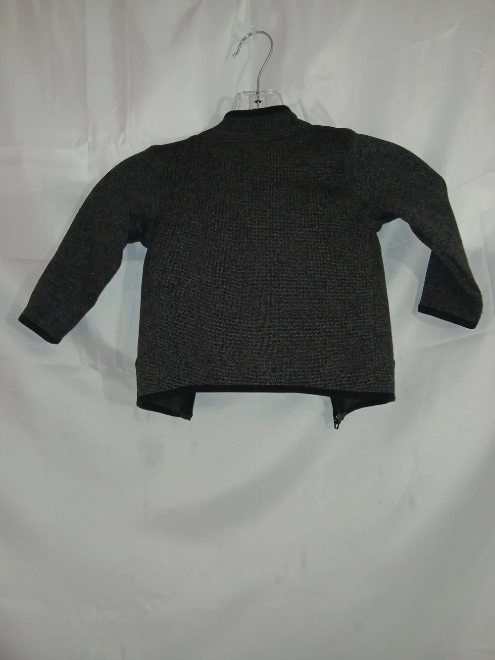 jumping beans charcoal gray zip-front baby jacket